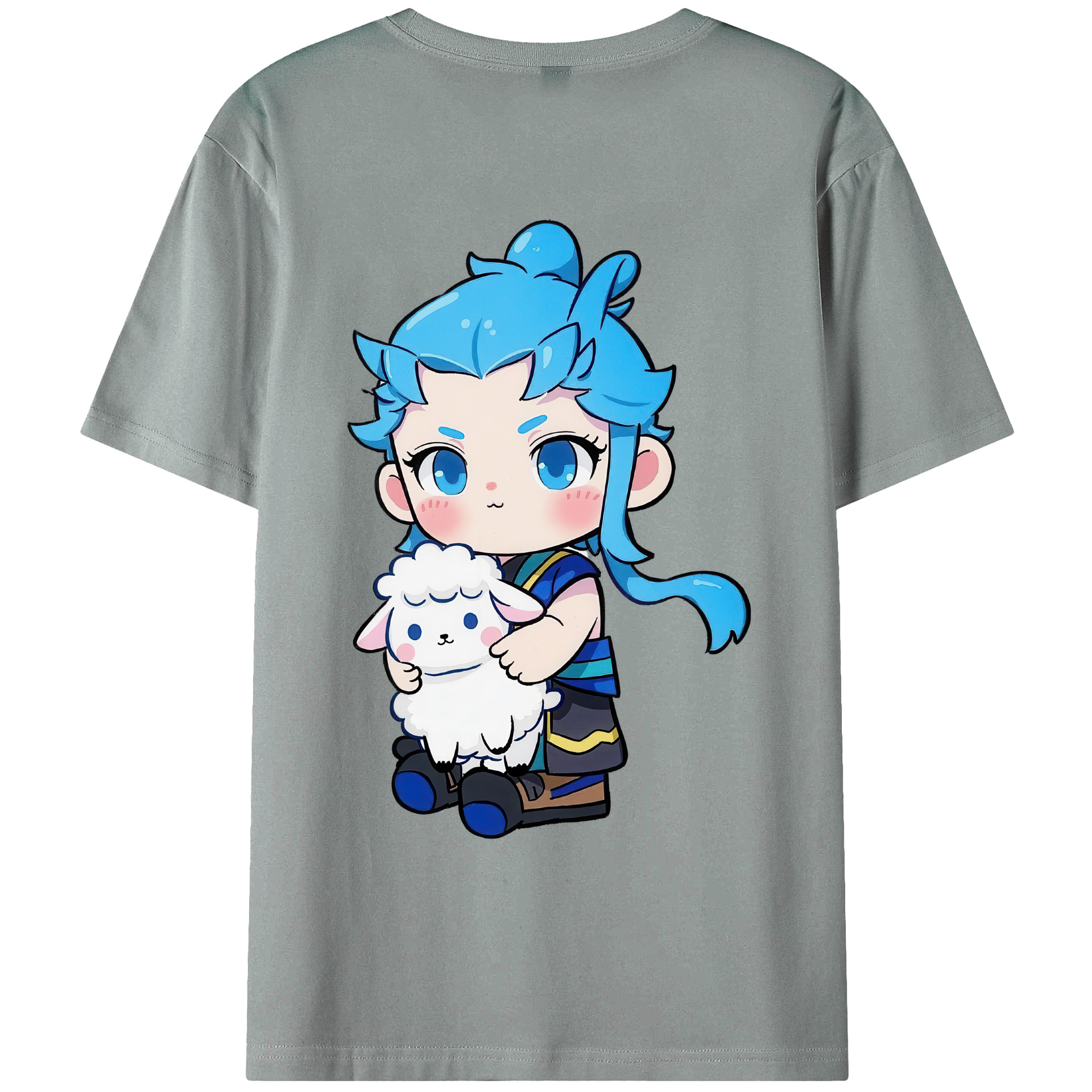 （画像用） Ne Zha 2 ナタ 魔童の大暴れ 綿100％ メンズ半袖Tシャツ（バックプリント） 通気性